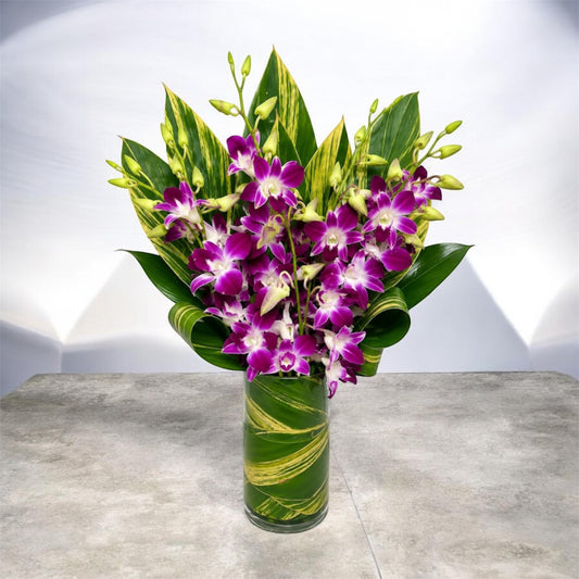 Rojales – Purple Dendrobium Orchid Arrangement